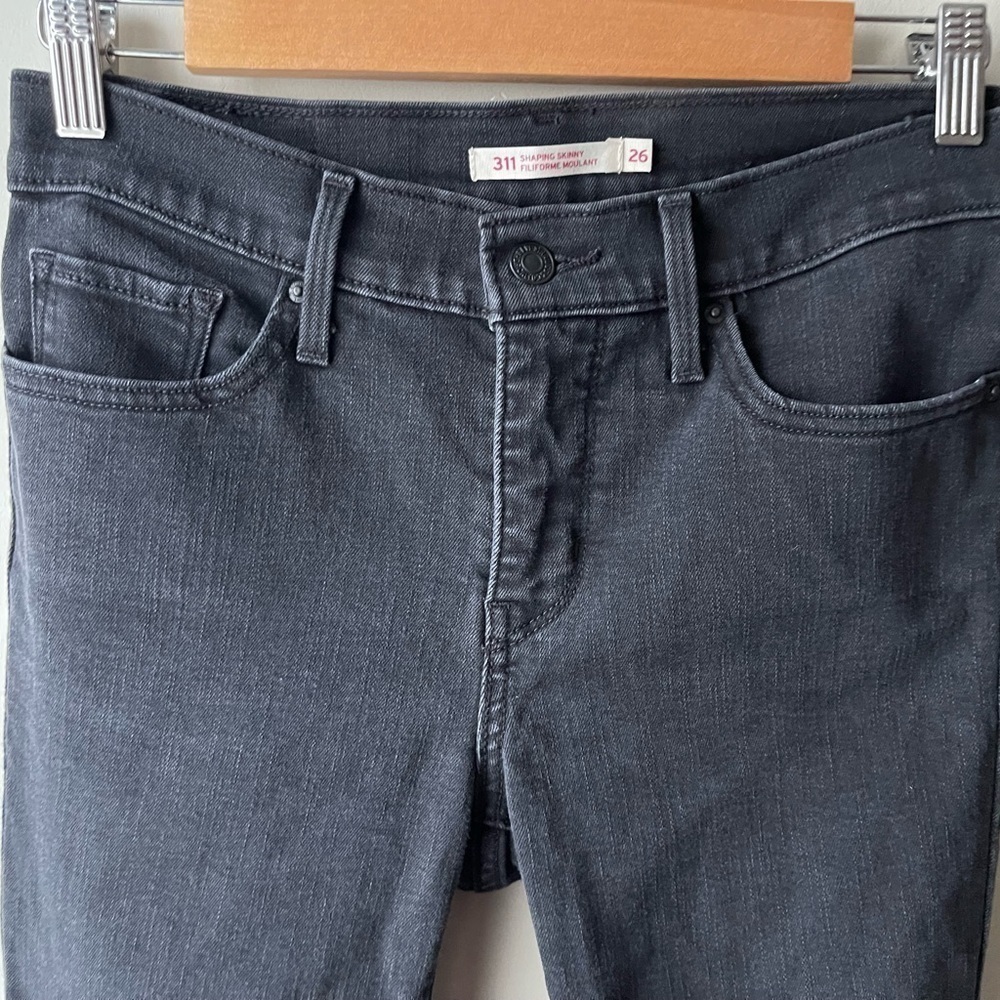 LEVI’S 311 Shaping Skinny black denim 26 - Picture 4 of 7